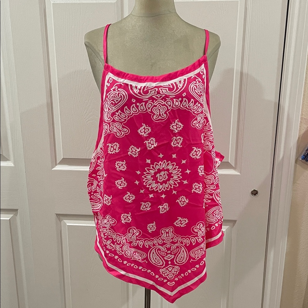 SHEIN Pink Bandana Print Camisole